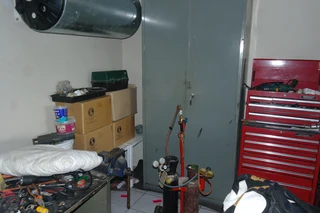 Steel Cupboards, shelving.