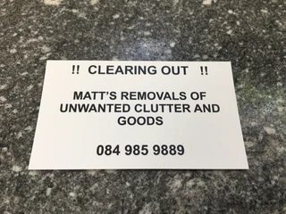 Matts Removals - Ad posted by Matthew Dosson