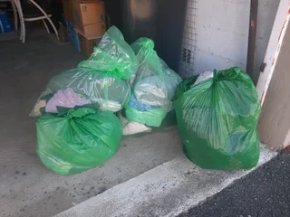 Three bags womens and men clothes