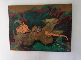 Original multimedia artwork by well-known South African artist nikodemis