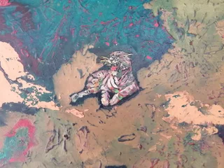 Original multimedia artwork by well-known South African artist nikodemis