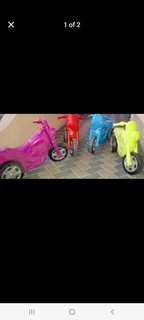 Kids motorbikes and kids chairs and tables
