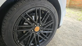 Black A line 17&#34; mags &#43; 4x 16&#34; steel rims and tyres