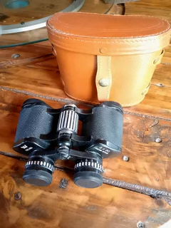 Vintage binoculars with case