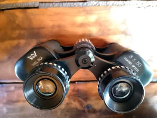 Vintage binoculars with case