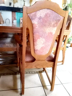 Greaves &amp; Thomas solid oak extendable dining room set with 8 chairs