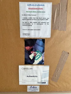 Authentic Pele Signed Brazil Soccer Shirt