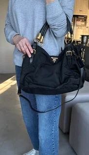 Prada Classic Handbag / Crossbody -  Black Prada Bag - perfect size for travelling.