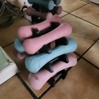 Ladies Soft Touch Dumbells Set with Stand for Sale!