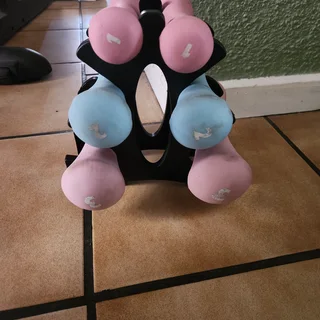 Ladies Soft Touch Dumbells Set with Stand for Sale!