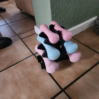 Ladies Soft Touch Dumbells Set with Stand for Sale!