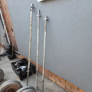 Chrome Gym Bars with Locks for Sale! R250 Per Bar! R250 each.
