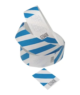 200 Striped Tyvek Wristbands Plain