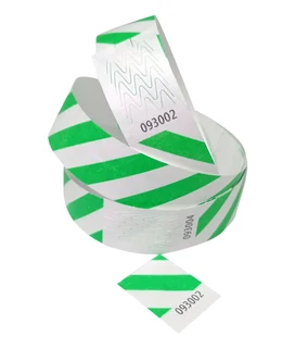 200 Striped Tyvek Wristbands Plain