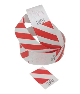200 Striped Tyvek Wristbands Plain