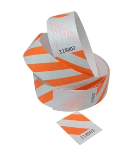 500 Striped Tyvek Wristbands Plain