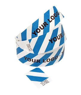 100 Printed Striped Tyvek Wristbands