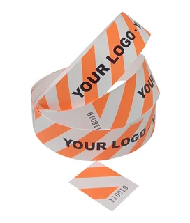 100 Printed Striped Tyvek Wristbands