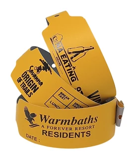 50 Wideface Vinyl Wristbands Printed