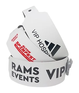 100 Wideface Vinyl Wristbands Printed