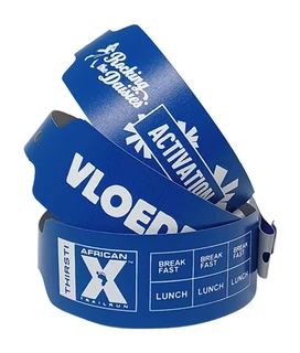 500 Wideface Vinyl Wristbands Printed