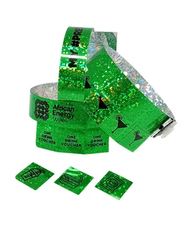 200 Tear Off Tab Wristbands for Events Hologram-1-5 Tabs