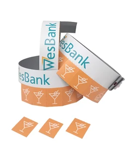 50 Tear Off Tab Wristbands for Events Full Colour-8 Tabs