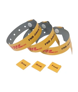 200 Tear Off Tab Wristbands for Events Full Colour-8 Tabs