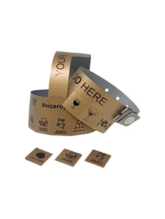 100 Tear Off Tab Wristbands for Events Soft Vinyl-1-5 Tabs