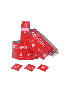 500 Tear Off Tab Wristbands for Events Soft Vinyl-1-5 Tabs