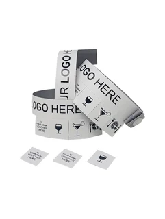 200 Tear Off Tab Wristbands for Events Soft Vinyl-8 Tabs
