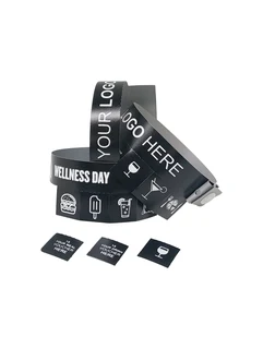 500 Tear Off Tab Wristbands for Events Soft Vinyl-8 Tabs