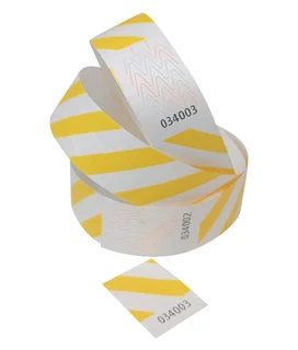 100 Striped Tyvek Wristbands Plain