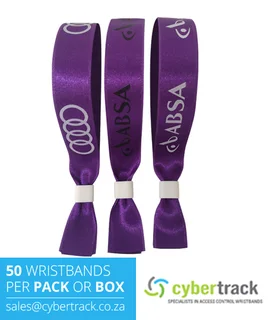 50 Printed Fabric Wristbands
