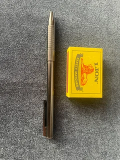 USED FABER CASTELL PORSCHE DESIGN SLIM BLACK TITANIUM COATED BALLPOINT PEN