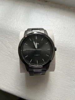 Fossil The Minimalist 3h Men Smoke Stainless Steel Watch