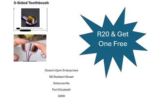 3 Sided Toothbrush. R20 & Get 1 Free