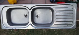 Double stainless steel basin
