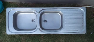 Double stainless steel basin