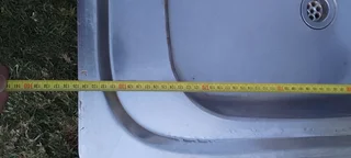 Double stainless steel basin