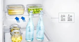 Samsung 328L refrigerator RB33J3011SA, bottom freezer with cold pack