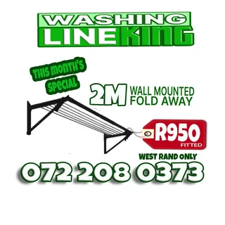 Fold-Away Wall mounted Washing line