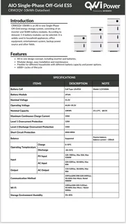 All in One 5kw inverter 15kwh lithium batteries Solar/Backup Power solution