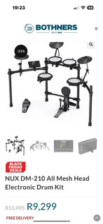 Nux DM 210 Drumkit &amp; Phonic Roadgear 260 PA System