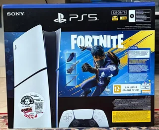 PlayStation 5 Slim Digital Edition &#43; Fortnite &#43; Cable Guys Minis - Brand New &amp; Sealed