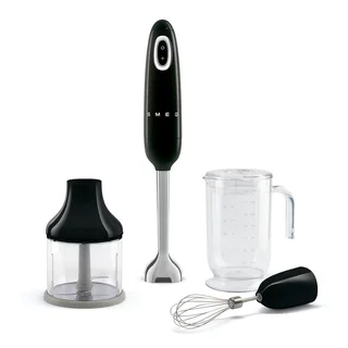 Smeg Retro 4-Piece Hand Blender (Black) - Brand New & Sealed