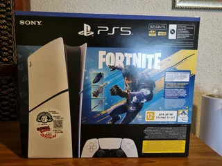 PlayStation 5 Slim Digital Edition + Fortnite + Cable Guys Minis - Brand New & Sealed