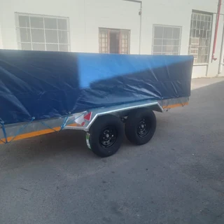 Brand new galvanized 4x2m dual axle trailer with sail cover