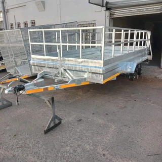 Brand new galvanized 4x2m dual axle trailer with sail cover