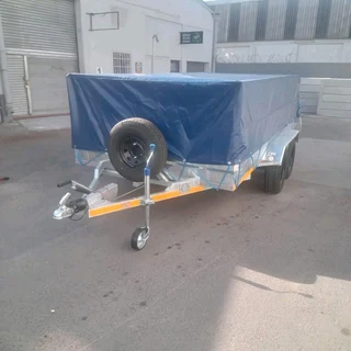 Brand new galvanized 4x2m dual axle trailer with sail cover